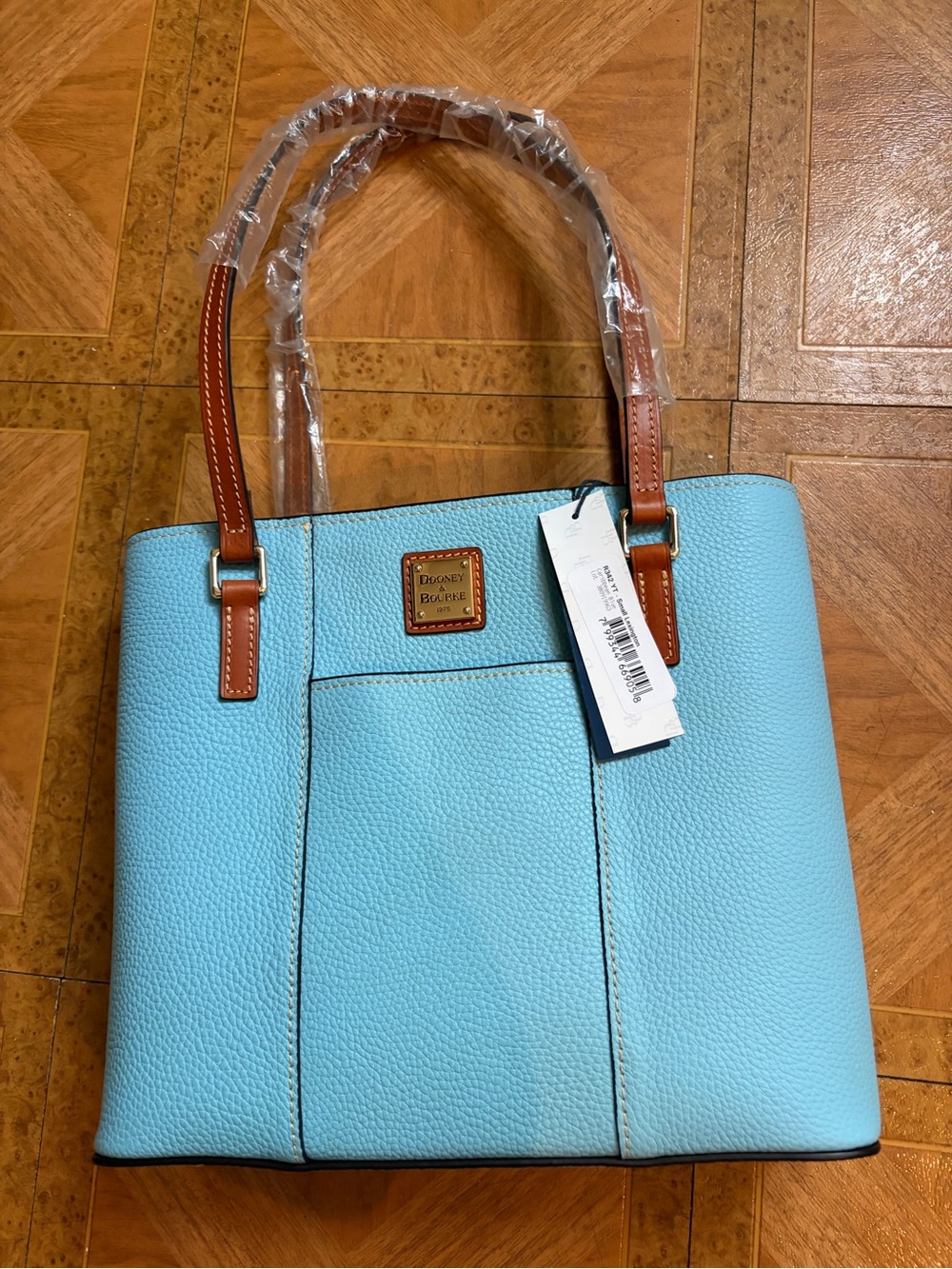 Dooney & Bourke Caribbean Blue Lexington Pebble Grain Leather Tote bag BNWT